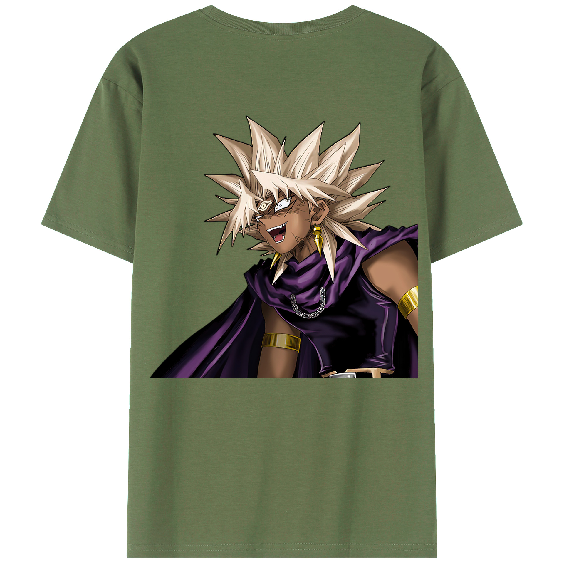 （画像用） 遊☆戯☆王 Yu-Gi-Oh! 綿100％ メンズ半袖Tシャツ（バックプリント） 通気性